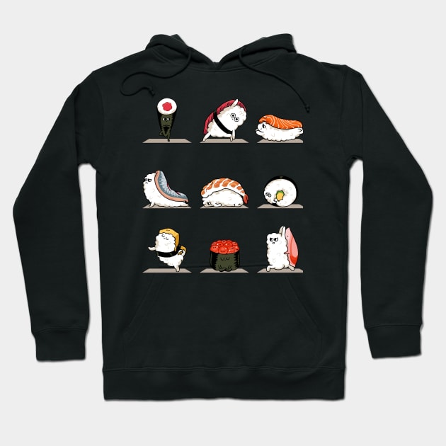 Sushi Yoga Hoodie by huebucket